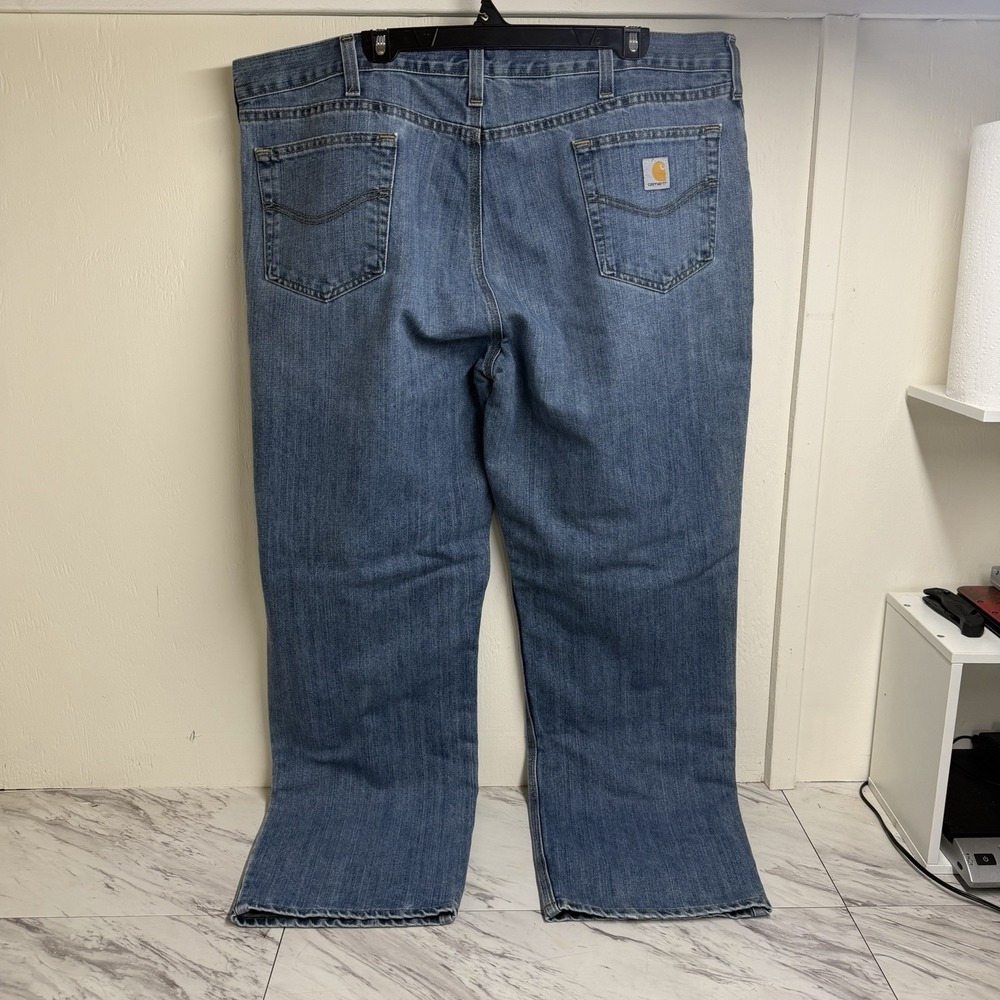 Carhartt Men’s Jeans 44x32 Blue Denim Relaxed Fit Workwear Style 101483-980